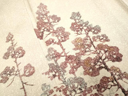 平和屋着物▽訪問着 単衣 ろうけつ染め 樹林文 正絹 逸品 DAAV3127du