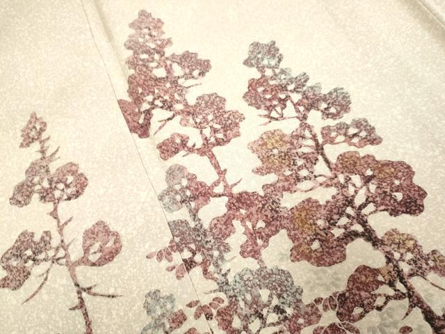 平和屋着物▽訪問着 単衣 ろうけつ染め 樹林文 正絹 逸品 DAAV3127du