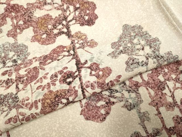 平和屋着物▽訪問着 単衣 ろうけつ染め 樹林文 正絹 逸品 DAAV3127du