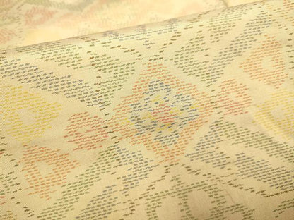 平和屋着物▽本場大島紬　単衣　吉祥花文　正絹　逸品　DAAV3129du
