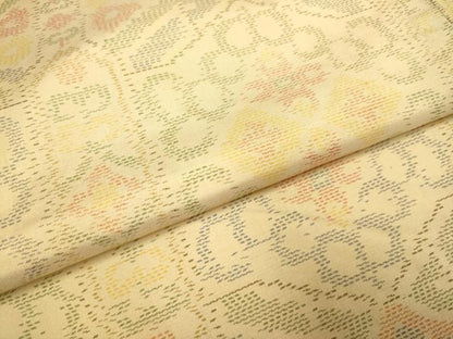 平和屋着物▽本場大島紬　単衣　吉祥花文　正絹　逸品　DAAV3129du