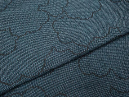 平和屋着物▽本塩沢 単衣 雲重ね文 正絹 逸品 DAAV3131du