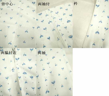 平和屋着物▽小紋 単衣 舞花文 洗える着物 DAAV3134du