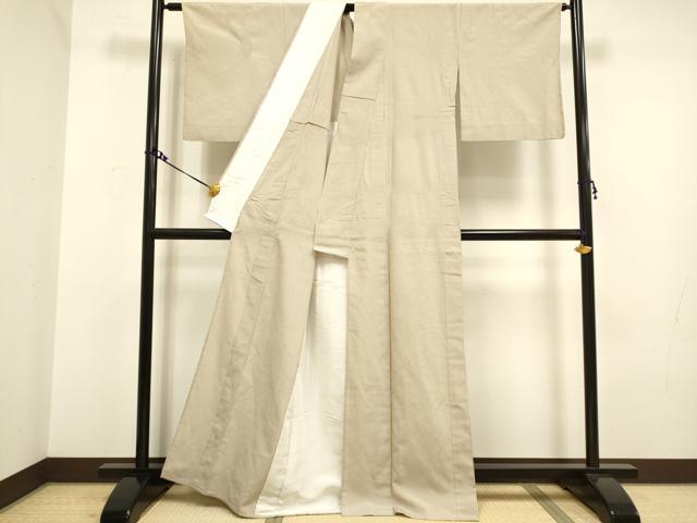 平和屋着物▽本塩沢 単衣 間道 証紙付き 正絹 逸品 DAAV3135du