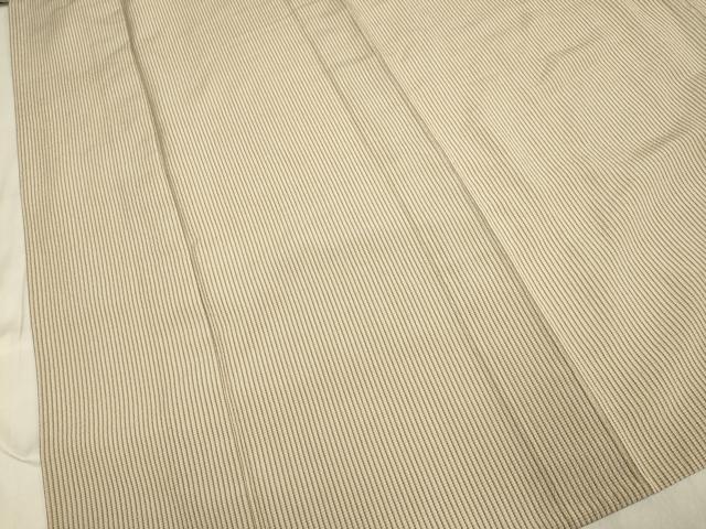 平和屋着物▽本塩沢 単衣 間道 証紙付き 正絹 逸品 DAAV3135du