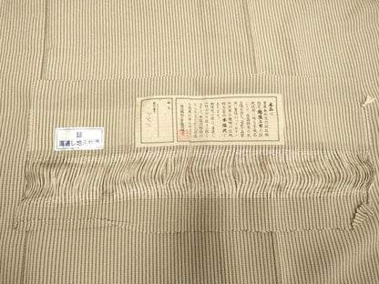 平和屋着物▽本塩沢 単衣 間道 証紙付き 正絹 逸品 DAAV3135du