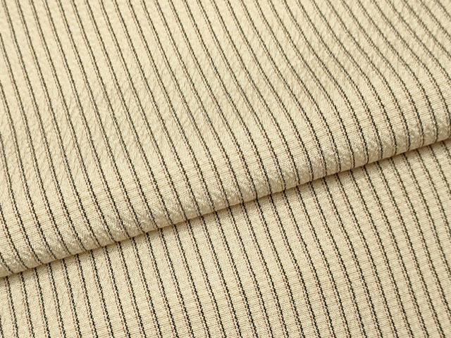 平和屋着物▽本塩沢 単衣 間道 証紙付き 正絹 逸品 DAAV3135du