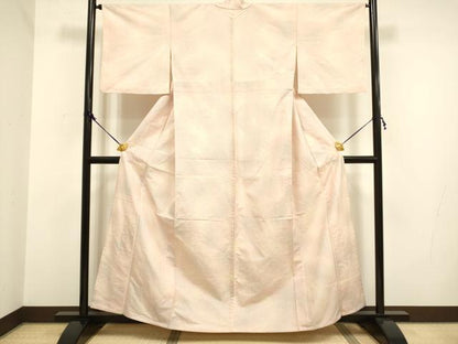 平和屋着物▽上質な紬 単衣 霞文 正絹 逸品 DAAV3139du