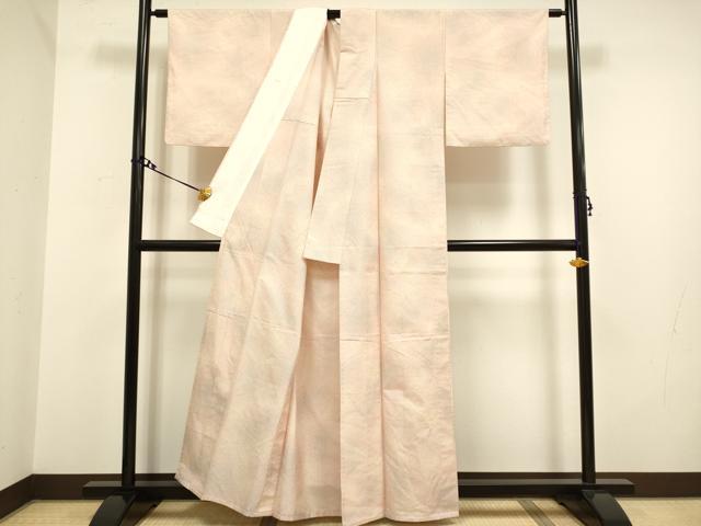 平和屋着物▽上質な紬 単衣 霞文 正絹 逸品 DAAV3139du