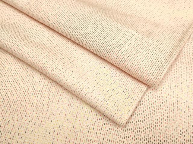 平和屋着物▽上質な紬 単衣 霞文 正絹 逸品 DAAV3139du
