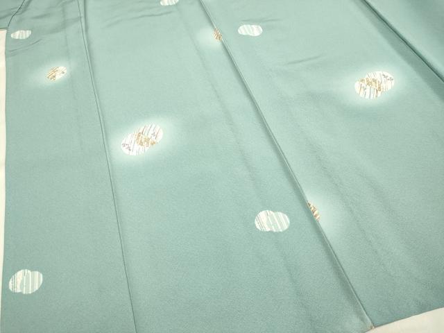 平和屋着物▽上質な小紋 単衣 花丸文 蛍暈し 反端付き 正絹 逸品 DAAV3141du