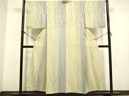 平和屋着物▽上質な小紋 単衣 霞間道 暈し染め 正絹 逸品 DAAV3142du
