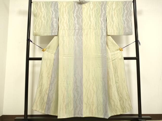 平和屋着物▽上質な小紋 単衣 霞間道 暈し染め 正絹 逸品 DAAV3142du