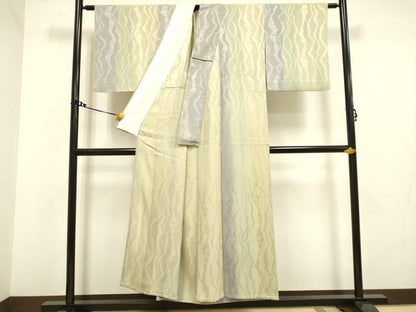 平和屋着物▽上質な小紋 単衣 霞間道 暈し染め 正絹 逸品 DAAV3142du