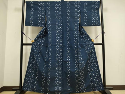 平和屋着物▽上質な紬 単衣 間道 正絹 逸品 DAAV3146du
