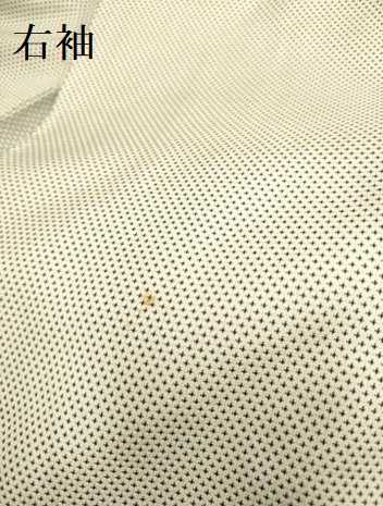 平和屋着物▽上質な紬　単衣　樹林文　正絹　逸品　DAAV3156du