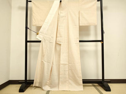 平和屋着物▽本塩沢 単衣 十字絣 正絹 逸品 DAAV3162du
