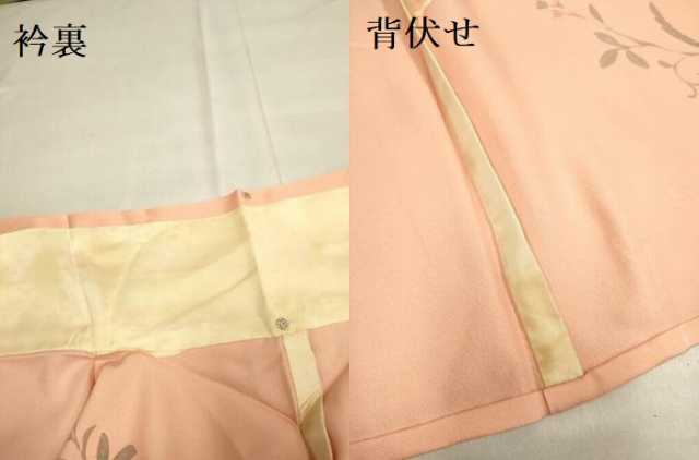 平和屋着物▽訪問着　単衣　洋花文　正絹　逸品　DAAV3164du