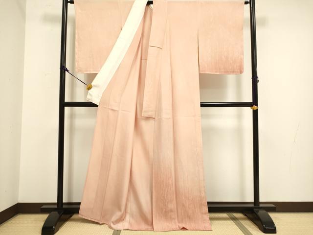 平和屋着物▽訪問着 単衣 木目文様 暈し染め 正絹 逸品 未使用 DAAV3167du