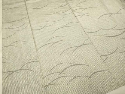 平和屋着物▽上質な紬 単衣 芝文 正絹 逸品 DAAV3169du