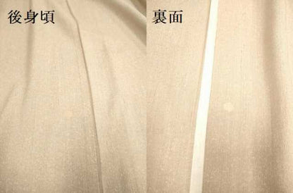 平和屋着物▽訪問着　単衣　紬地　霞文　正絹　逸品　DAAV3172du