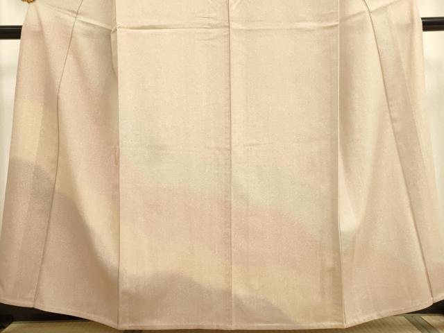 平和屋着物▽訪問着　単衣　紬地　霞文　正絹　逸品　DAAV3172du