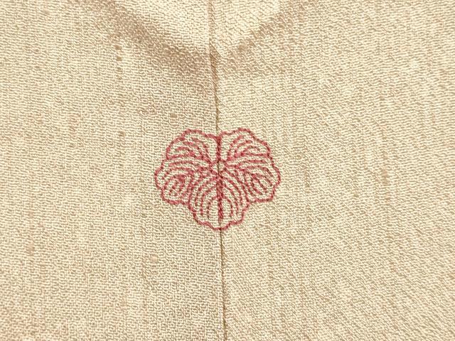 平和屋着物▽訪問着　単衣　紬地　霞文　正絹　逸品　DAAV3172du