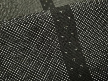平和屋着物▽本塩沢 単衣 蚊絣 黒地 正絹 逸品 DAAV3175du