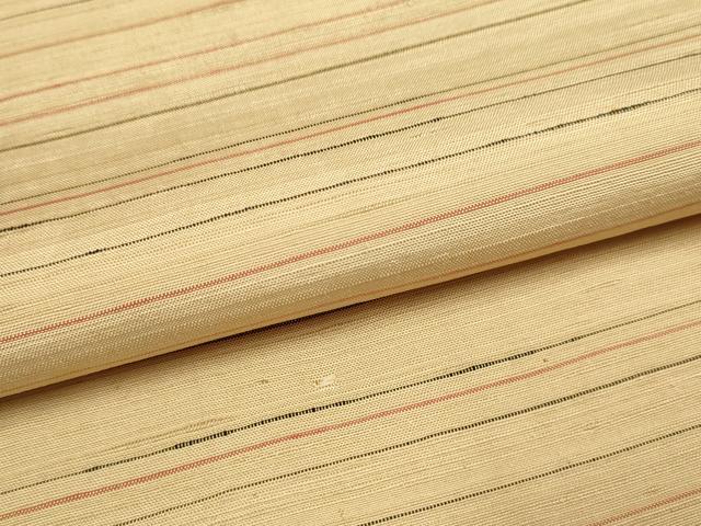 平和屋着物▽上質な紬　単衣　横段文　正絹　逸品　DAAV3180du