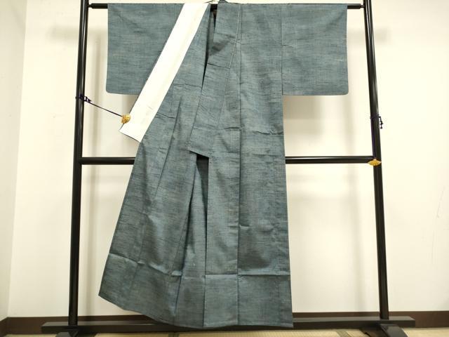 平和屋着物▽上質な紬 単衣 霞文 正絹 逸品 DAAV3181du