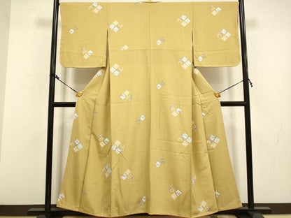 平和屋着物●上質な小紋 花菱文 正絹 逸品 未使用 DAAV3201du