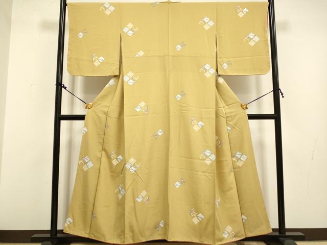 平和屋着物●上質な小紋 花菱文 正絹 逸品 未使用 DAAV3201du