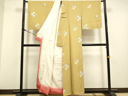 平和屋着物●上質な小紋 花菱文 正絹 逸品 未使用 DAAV3201du