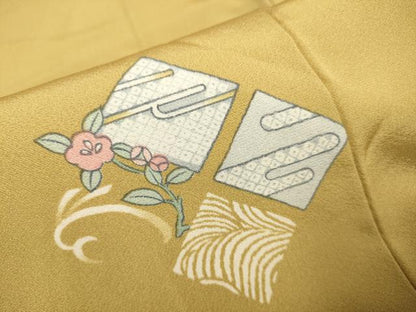平和屋着物●上質な小紋 花菱文 正絹 逸品 未使用 DAAV3201du