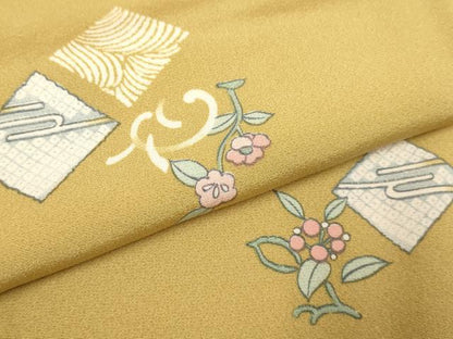 平和屋着物●上質な小紋 花菱文 正絹 逸品 未使用 DAAV3201du