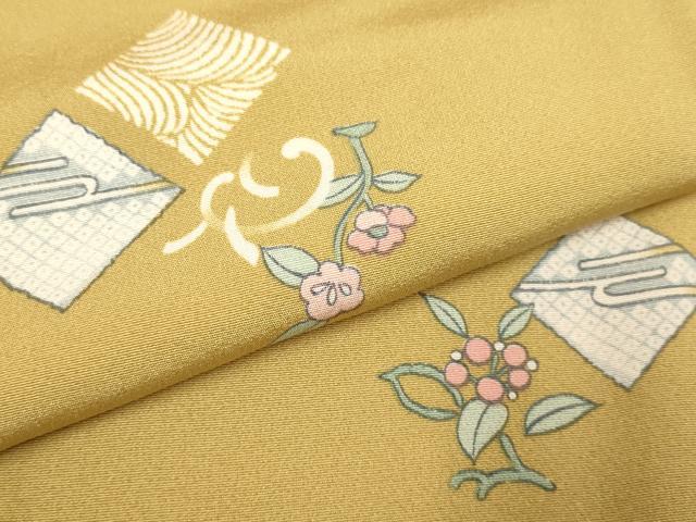 平和屋着物●上質な小紋 花菱文 正絹 逸品 未使用 DAAV3201du