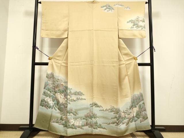 平和屋着物●訪問着 風景文 正絹 逸品 DAAV3206du