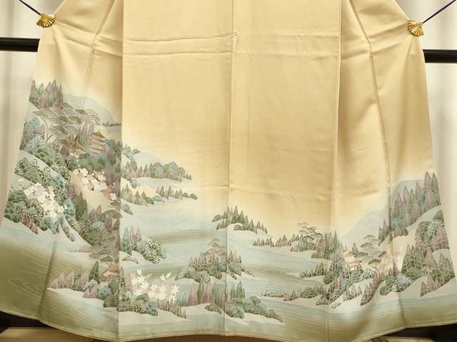 平和屋着物●訪問着 風景文 正絹 逸品 DAAV3206du