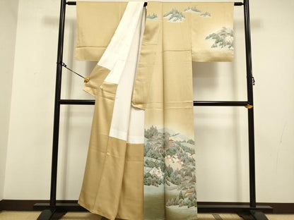 平和屋着物●訪問着 風景文 正絹 逸品 DAAV3206du