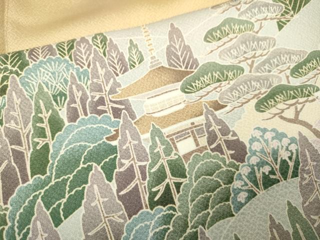 平和屋着物●訪問着 風景文 正絹 逸品 DAAV3206du