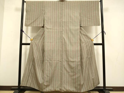 平和屋着物●上質な紬 間道 正絹 逸品 DAAV3211du