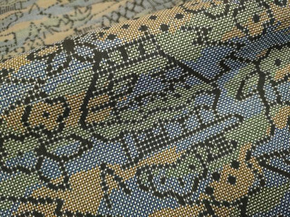 平和屋着物●本場大島紬 7マルキ 風景文 正絹 逸品 DAAV3218du