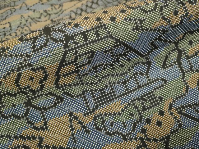 平和屋着物●本場大島紬 7マルキ 風景文 正絹 逸品 DAAV3218du