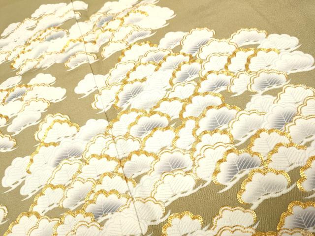 平和屋着物●豪華色留袖　作家物　駒刺繍　松　正絹　逸品　DAAV3226du