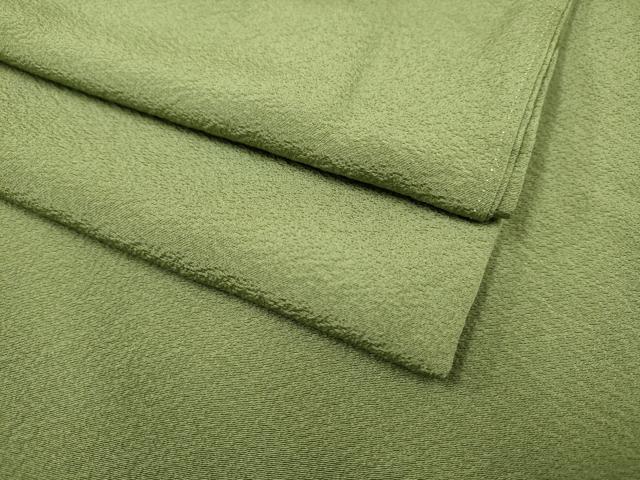 平和屋着物●上質な色無地 鶸茶色 正絹 逸品 DAAV3241du