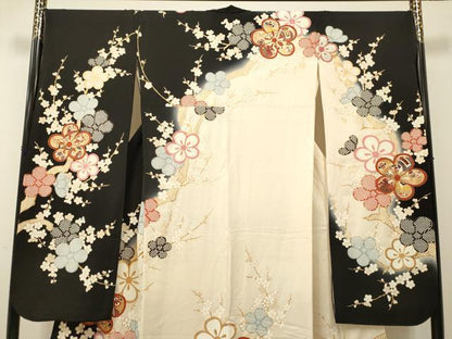 平和屋着物●豪華振袖　宝尽くし　枝梅文　暈し染め　金彩　正絹　逸品　DAAV3252du