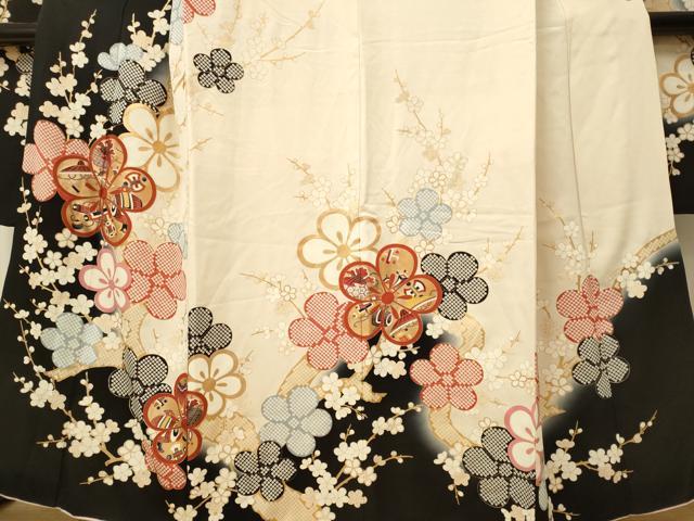 平和屋着物●豪華振袖　宝尽くし　枝梅文　暈し染め　金彩　正絹　逸品　DAAV3252du
