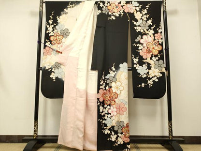平和屋着物●豪華振袖　宝尽くし　枝梅文　暈し染め　金彩　正絹　逸品　DAAV3252du
