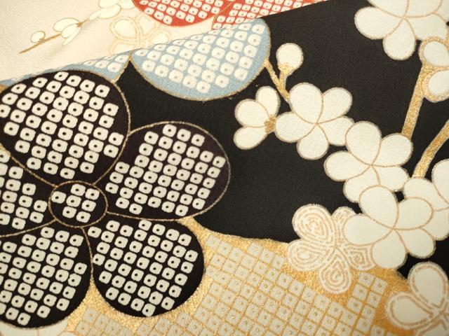 平和屋着物●豪華振袖　宝尽くし　枝梅文　暈し染め　金彩　正絹　逸品　DAAV3252du