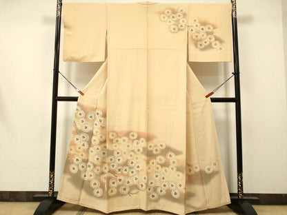 平和屋着物●訪問着 ろうけつ染め 枝松葉文 暈し染め 正絹 逸品 DAAV3256du